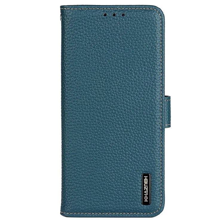 KHAZNEH For OnePlus Nord CE4 Lite 5G / Oppo K12x 5G (China) Phone Case Genuine Cow Leather Flip Cover