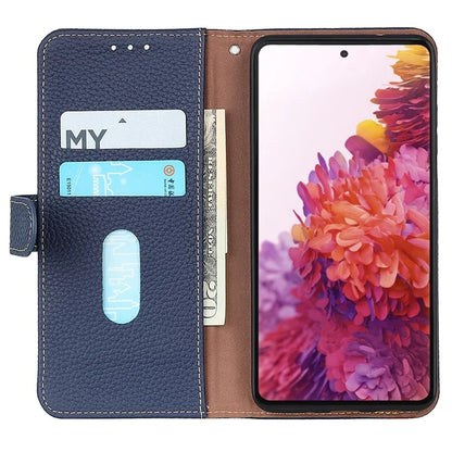KHAZNEH For OnePlus Nord CE4 Lite 5G / Oppo K12x 5G (China) Phone Case Genuine Cow Leather Flip Cover