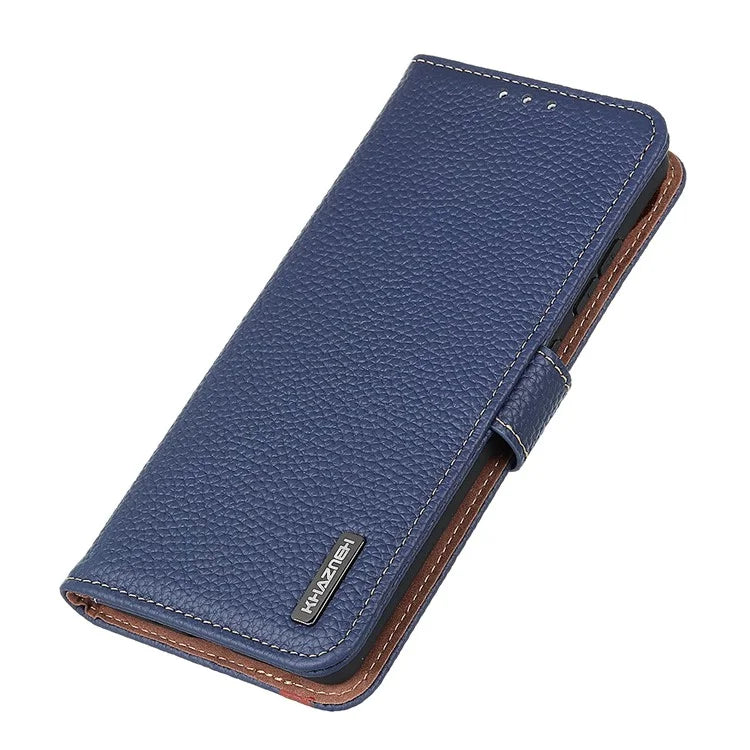 KHAZNEH For OnePlus Nord CE4 Lite 5G / Oppo K12x 5G (China) Phone Case Genuine Cow Leather Flip Cover