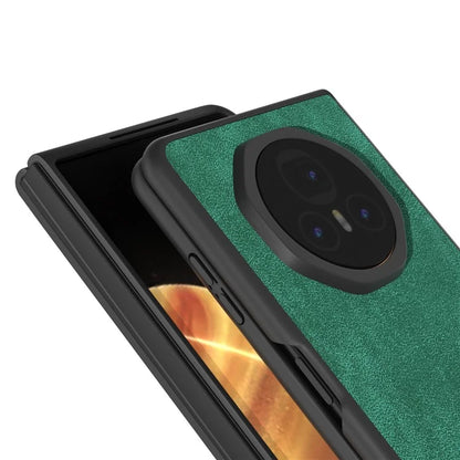 For Honor Magic V3 5G Case PU+PC Shockproof Phone Cover Black Edge