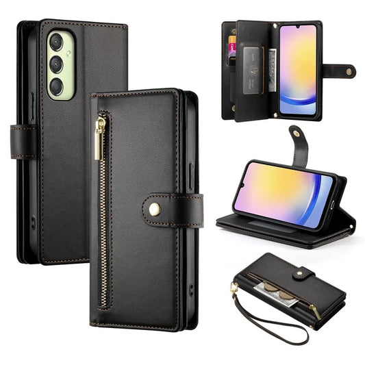 DF-011 For Samsung Galaxy A25 5G (Global) (161.0 X 76.5 X 8.3mm) Leather Case Crossbody Phone Bag