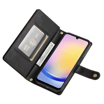 DF-011 For Samsung Galaxy A25 5G (Global) (161.0 X 76.5 X 8.3mm) Leather Case Crossbody Phone Bag