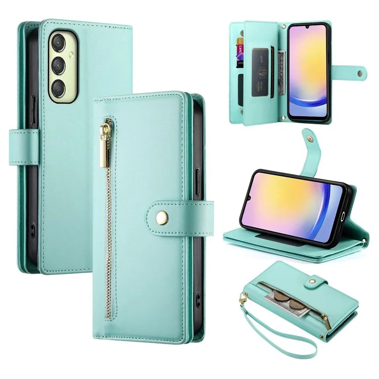 DF-011 For Samsung Galaxy A25 5G (Global) (161.0 X 76.5 X 8.3mm) Leather Case Crossbody Phone Bag