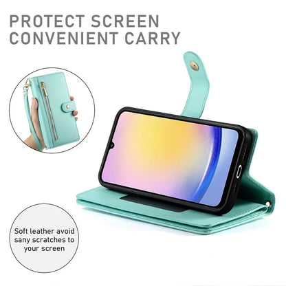 DF-011 For Samsung Galaxy A25 5G (Global) (161.0 X 76.5 X 8.3mm) Leather Case Crossbody Phone Bag