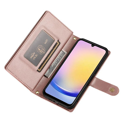 DF-011 For Samsung Galaxy A25 5G (Global) (161.0 X 76.5 X 8.3mm) Leather Case Crossbody Phone Bag
