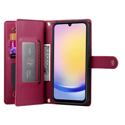 DF-011 For Samsung Galaxy A25 5G (Global) (161.0 X 76.5 X 8.3mm) Leather Case Crossbody Phone Bag