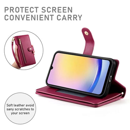 DF-011 For Samsung Galaxy A25 5G (Global) (161.0 X 76.5 X 8.3mm) Leather Case Crossbody Phone Bag