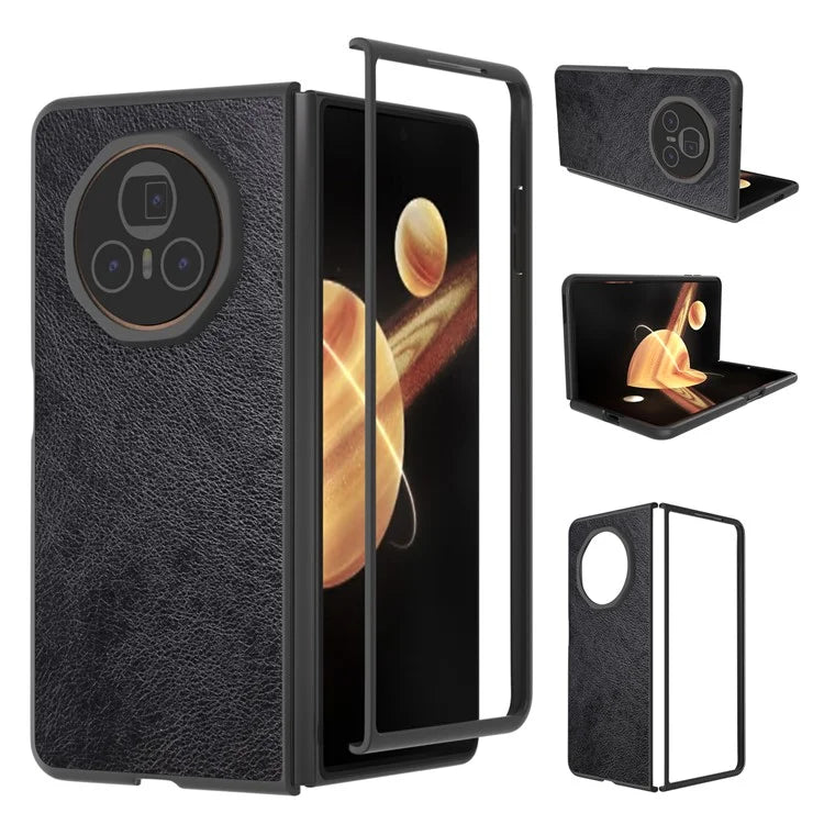 For Honor Magic V3 5G Case Litchi Texture PU Leather+PC Phone Cover
