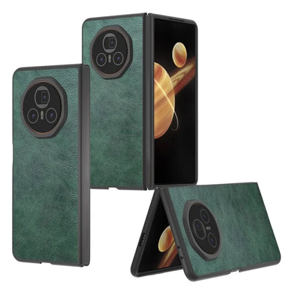 For Honor Magic V3 5G Case Litchi Texture PU Leather+PC Phone Cover