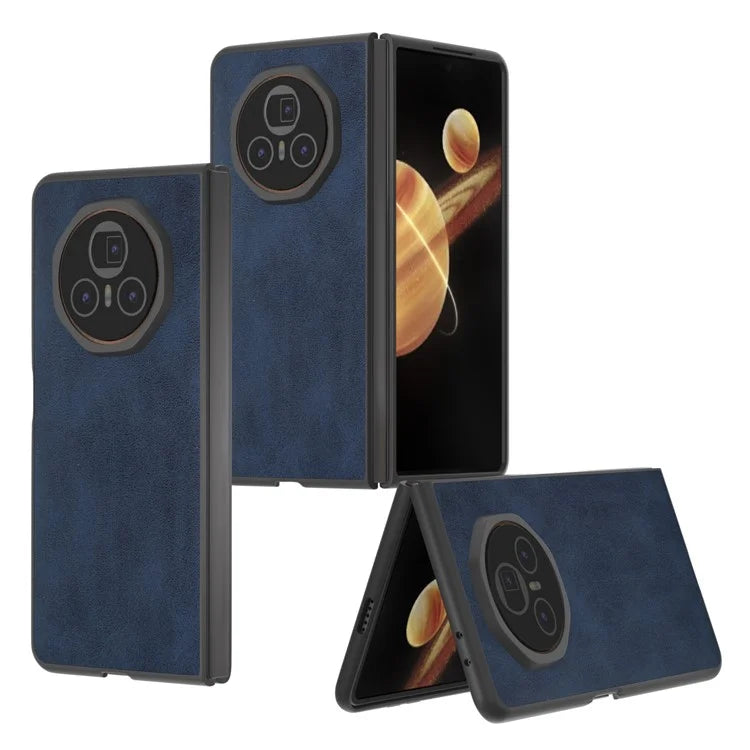 For Honor Magic V3 5G Case Cowhide Texture Anti-Drop PU+PC Phone Cover