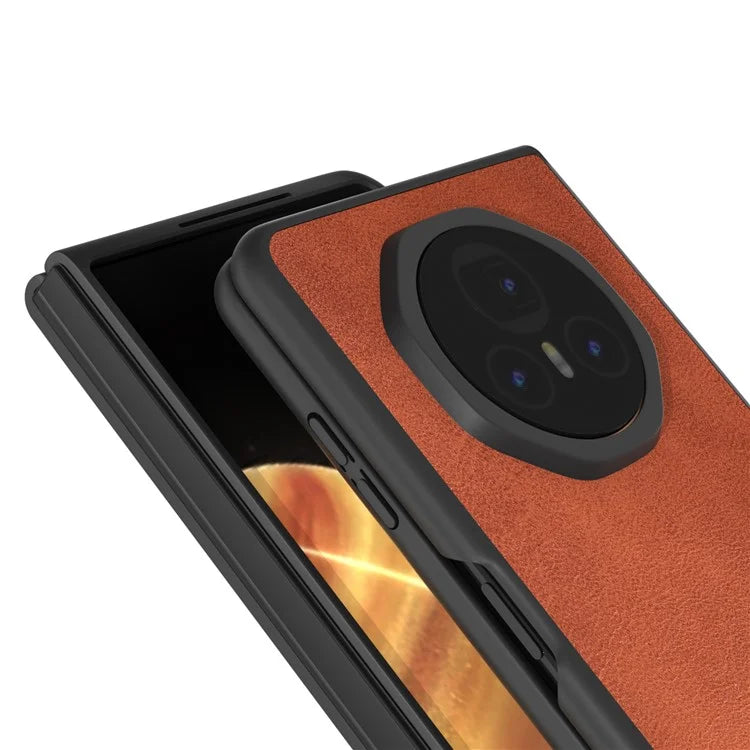 For Honor Magic V3 5G Case Cowhide Texture Anti-Drop PU+PC Phone Cover