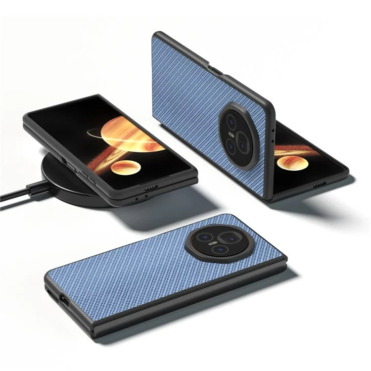 For Honor Magic V3 5G Case Carbon Fiber Texture PU+PC Phone Cover