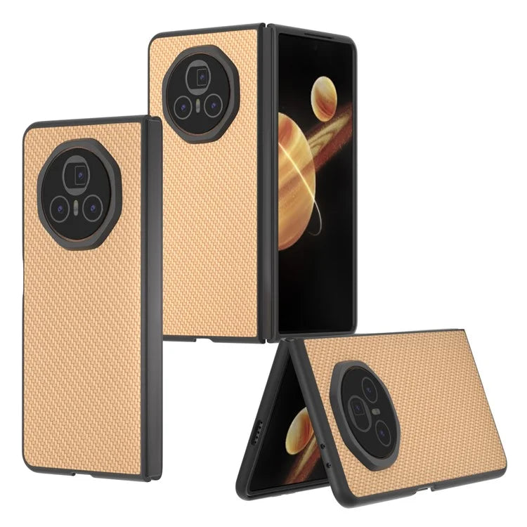 For Honor Magic V3 5G Case Carbon Fiber Texture PU+PC Phone Cover
