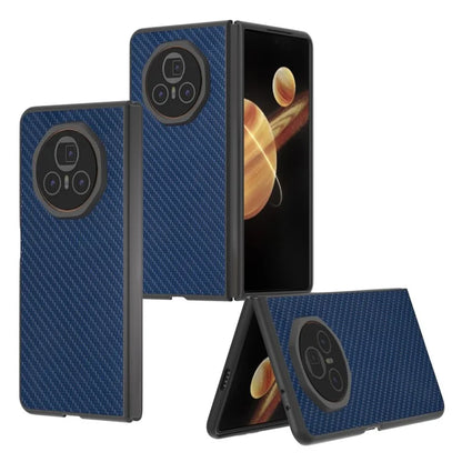 For Honor Magic V3 5G Case Carbon Fiber Texture PU+PC Phone Cover