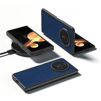 For Honor Magic V3 5G Case Carbon Fiber Texture PU+PC Phone Cover
