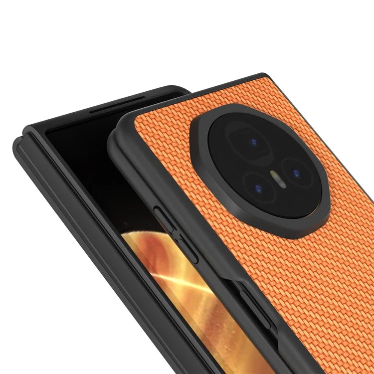 For Honor Magic V3 5G Case Carbon Fiber Texture PU+PC Phone Cover