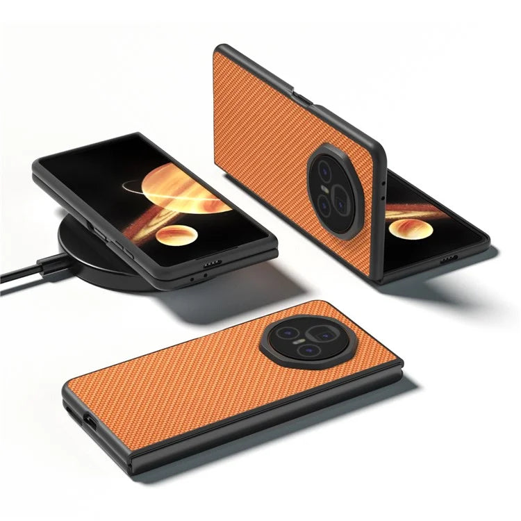 For Honor Magic V3 5G Case Carbon Fiber Texture PU+PC Phone Cover