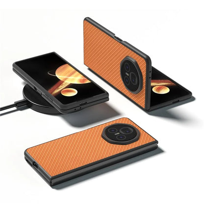 For Honor Magic V3 5G Case Carbon Fiber Texture PU+PC Phone Cover