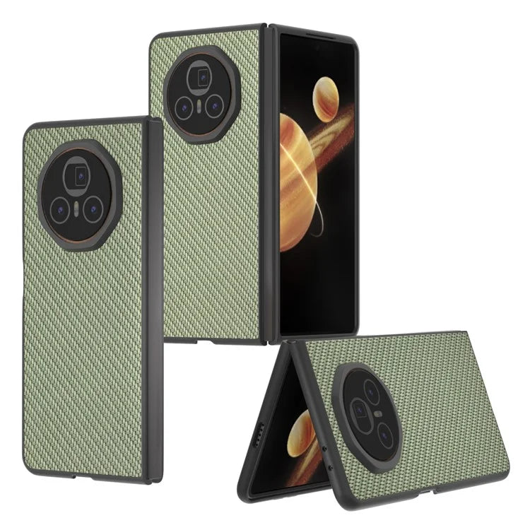 For Honor Magic V3 5G Case Carbon Fiber Texture PU+PC Phone Cover