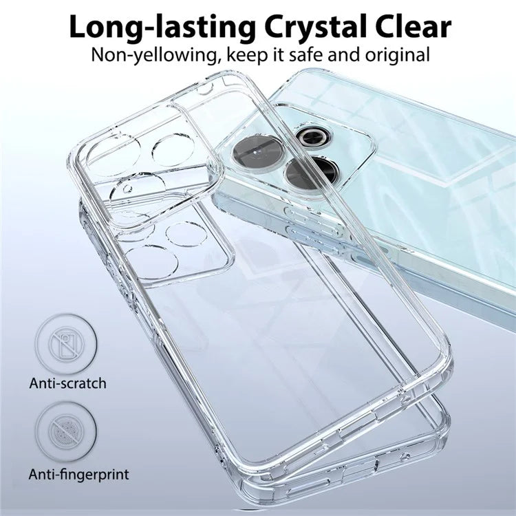 For Xiaomi Poco F6 5G  /  Redmi Turbo 3 5G Case TPU+Acrylic Anti-Drop Clear Phone Cover