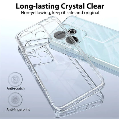 For Xiaomi Poco F6 5G  /  Redmi Turbo 3 5G Case TPU+Acrylic Anti-Drop Clear Phone Cover