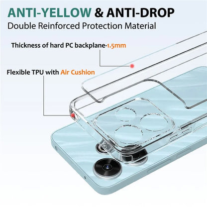 For Xiaomi Poco F6 5G  /  Redmi Turbo 3 5G Case TPU+Acrylic Anti-Drop Clear Phone Cover