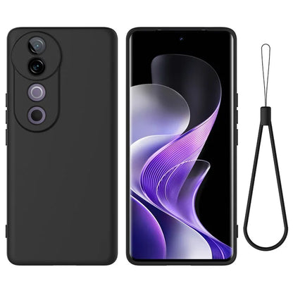For vivo V40 5G / S19 Pro 5G Case Liquid Silicone Mobile Phone Cover with Strap