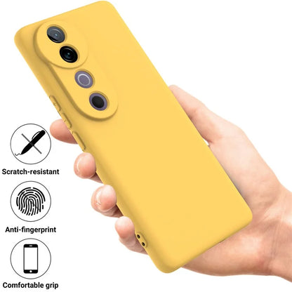 For vivo V40 5G / S19 Pro 5G Case Liquid Silicone Mobile Phone Cover with Strap