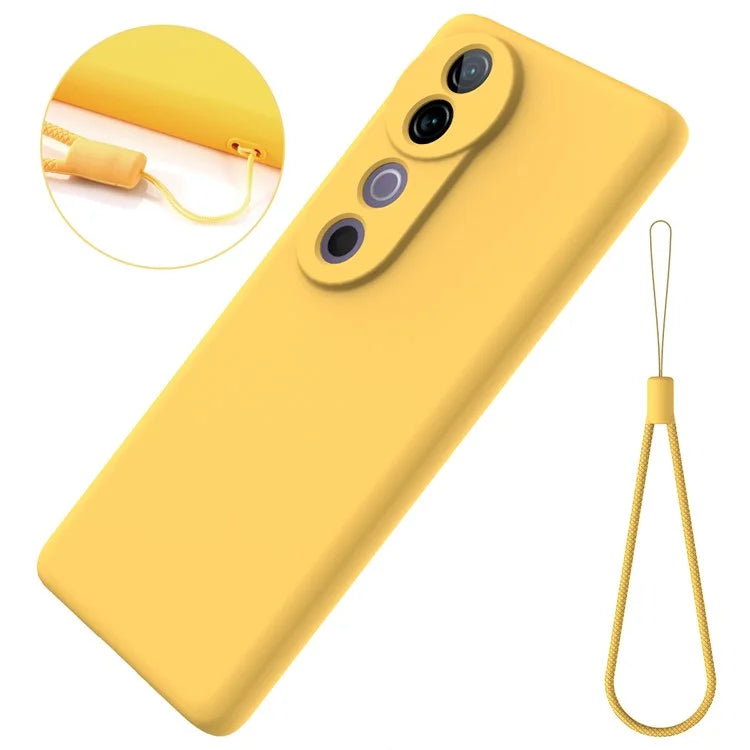 For vivo V40 5G / S19 Pro 5G Case Liquid Silicone Mobile Phone Cover with Strap