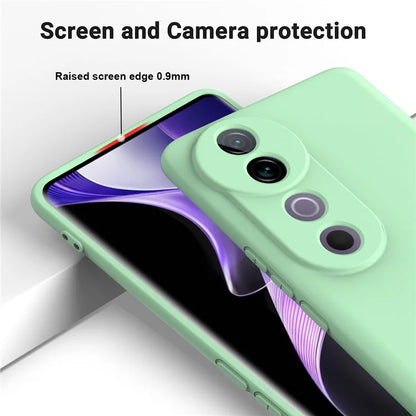 For vivo V40 5G / S19 Pro 5G Case Liquid Silicone Mobile Phone Cover with Strap