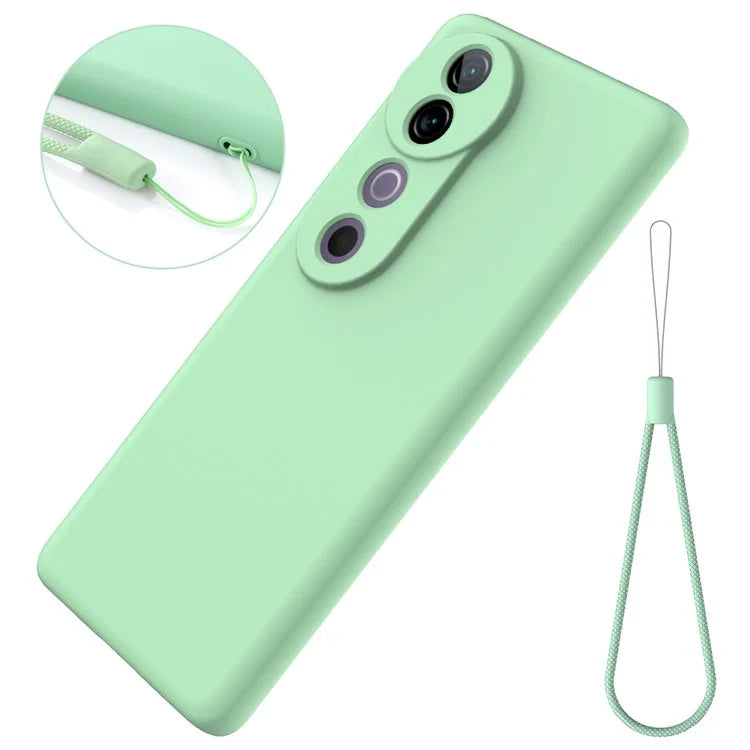 For vivo V40 5G / S19 Pro 5G Case Liquid Silicone Mobile Phone Cover with Strap
