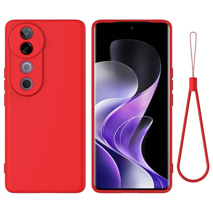 For vivo V40 5G / S19 Pro 5G Case Liquid Silicone Mobile Phone Cover with Strap