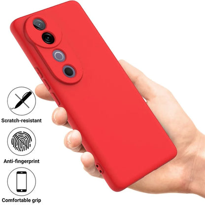 For vivo V40 5G / S19 Pro 5G Case Liquid Silicone Mobile Phone Cover with Strap