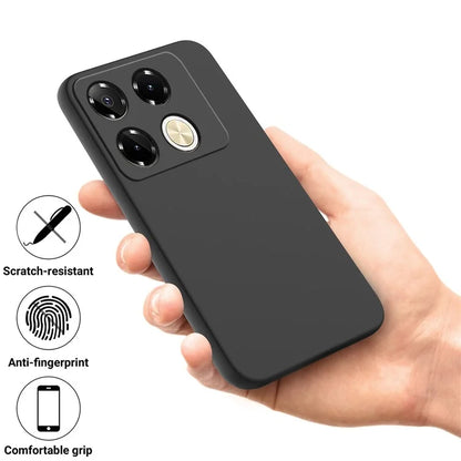 For Infinix Note 40 5G Case with Hand Strap Liquid Silicone Anti-Drop Phone Cover