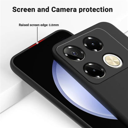 For Infinix Note 40 5G Case with Hand Strap Liquid Silicone Anti-Drop Phone Cover
