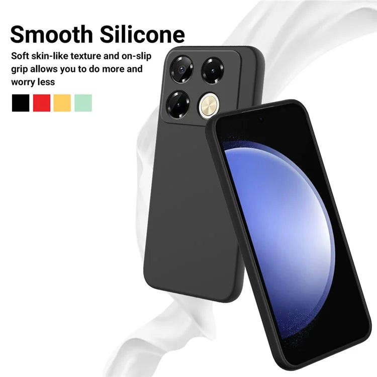 For Infinix Note 40 5G Case with Hand Strap Liquid Silicone Anti-Drop Phone Cover
