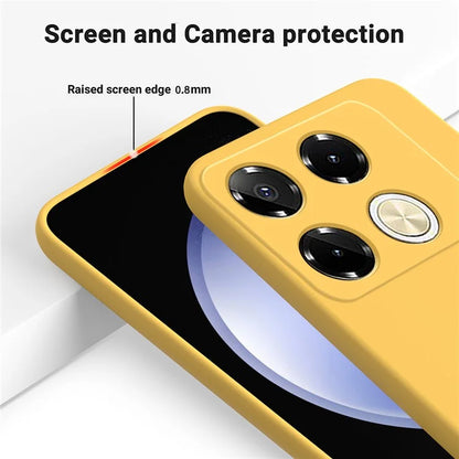 For Infinix Note 40 5G Case with Hand Strap Liquid Silicone Anti-Drop Phone Cover