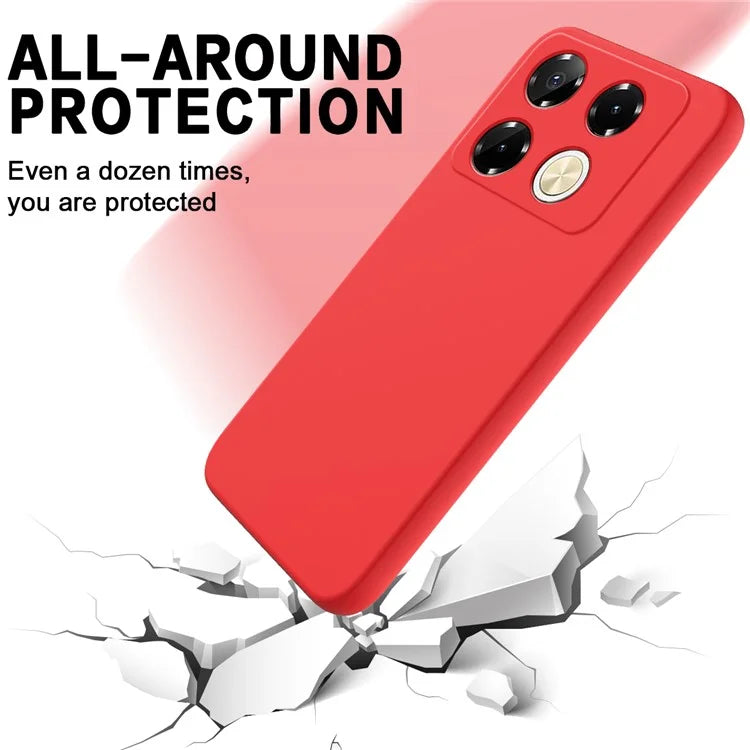 For Infinix Note 40 5G Case with Hand Strap Liquid Silicone Anti-Drop Phone Cover