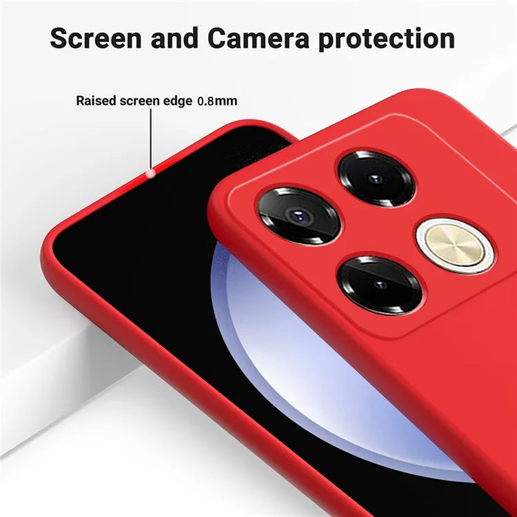 For Infinix Note 40 5G Case with Hand Strap Liquid Silicone Anti-Drop Phone Cover