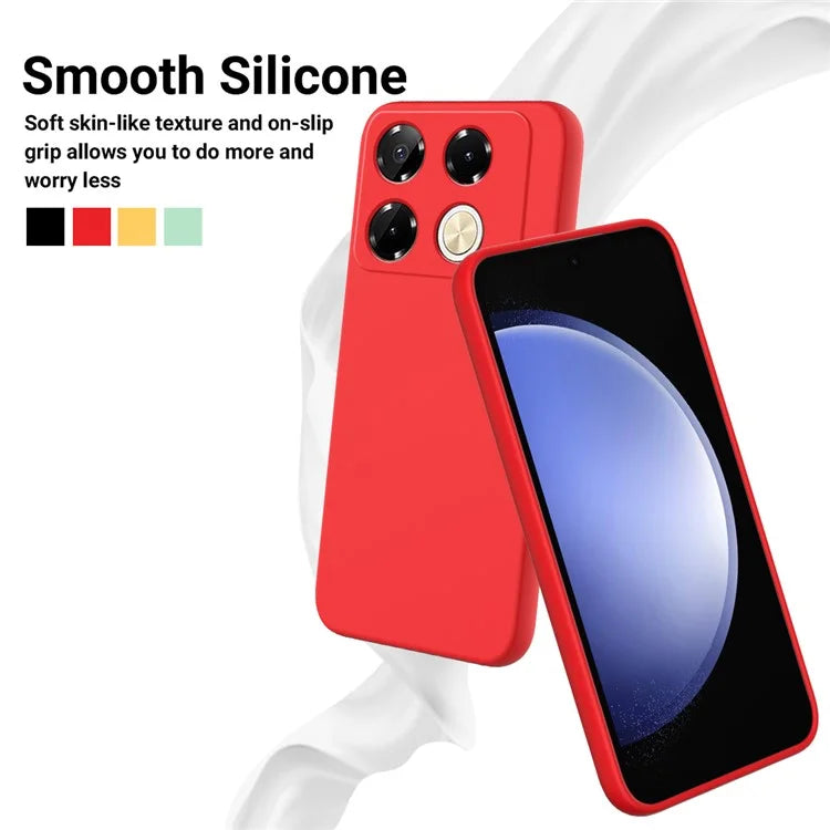 For Infinix Note 40 5G Case with Hand Strap Liquid Silicone Anti-Drop Phone Cover