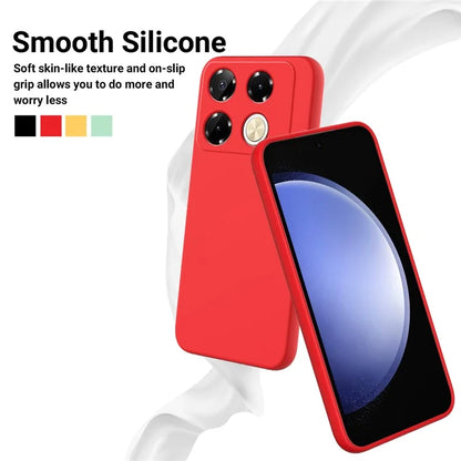 For Infinix Note 40 5G Case with Hand Strap Liquid Silicone Anti-Drop Phone Cover