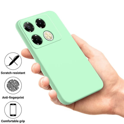 For Infinix Note 40 5G Case with Hand Strap Liquid Silicone Anti-Drop Phone Cover