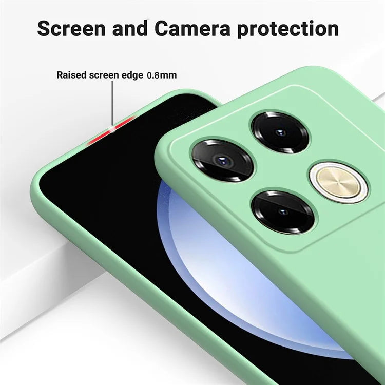 For Infinix Note 40 5G Case with Hand Strap Liquid Silicone Anti-Drop Phone Cover