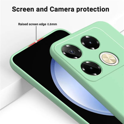 For Infinix Note 40 5G Case with Hand Strap Liquid Silicone Anti-Drop Phone Cover
