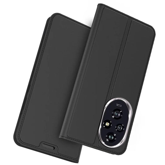 For Honor 200 Pro 5G Case PU Leather Phone Cover with Card Holder Stand Magnetic Closure