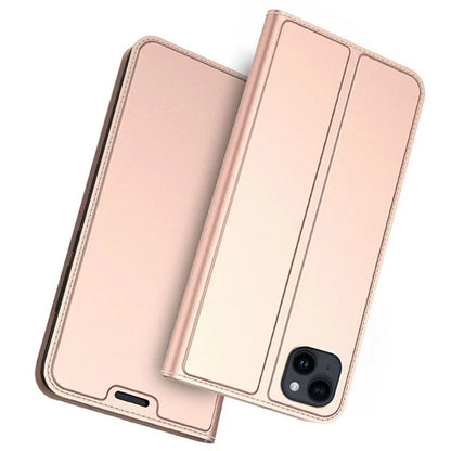 For iPhone 13 Case Leather Phone Cover Stand with Hidden Magnetic Closure