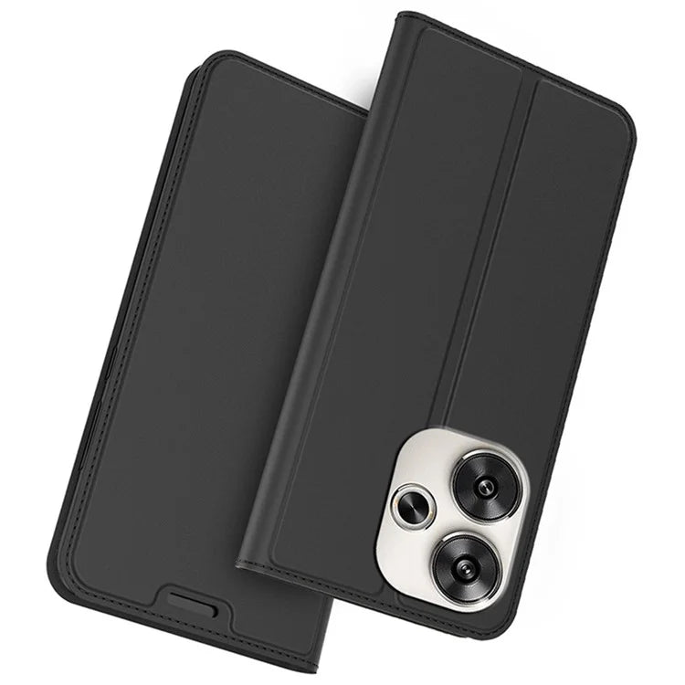 For Xiaomi Poco F6 5G / Redmi Turbo 3 5G Case PU Leather Flip Phone Cover Strong Magnetic Suction
