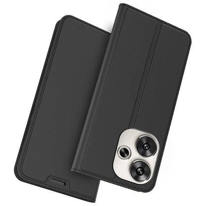 For Xiaomi Poco F6 5G / Redmi Turbo 3 5G Case PU Leather Flip Phone Cover Strong Magnetic Suction