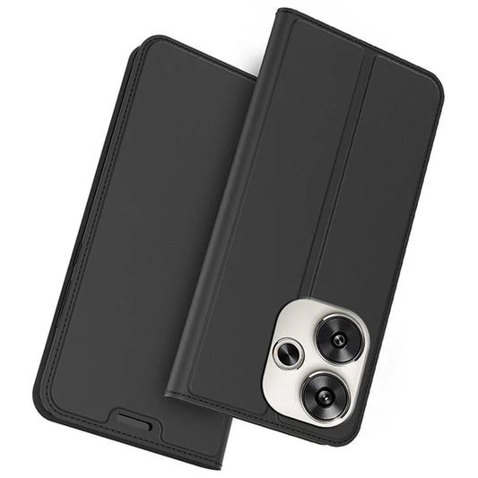 For Xiaomi Poco F6 5G / Redmi Turbo 3 5G Case PU Leather Flip Phone Cover Strong Magnetic Suction