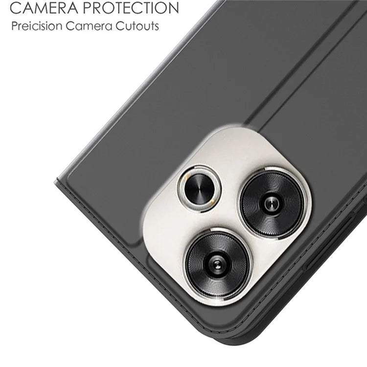 For Xiaomi Poco F6 5G / Redmi Turbo 3 5G Case PU Leather Flip Phone Cover Strong Magnetic Suction